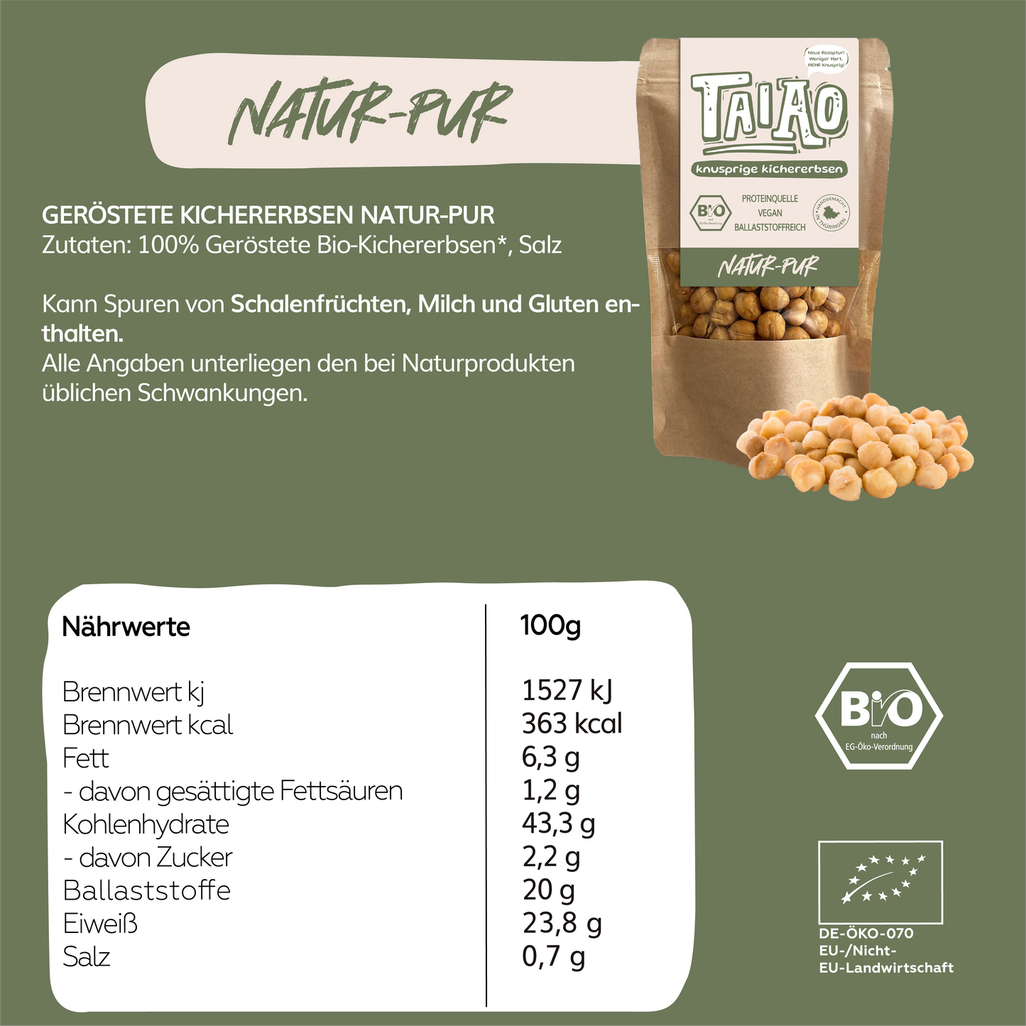 Knusprige Kichererbsen - 10er Pack Natur-Pur