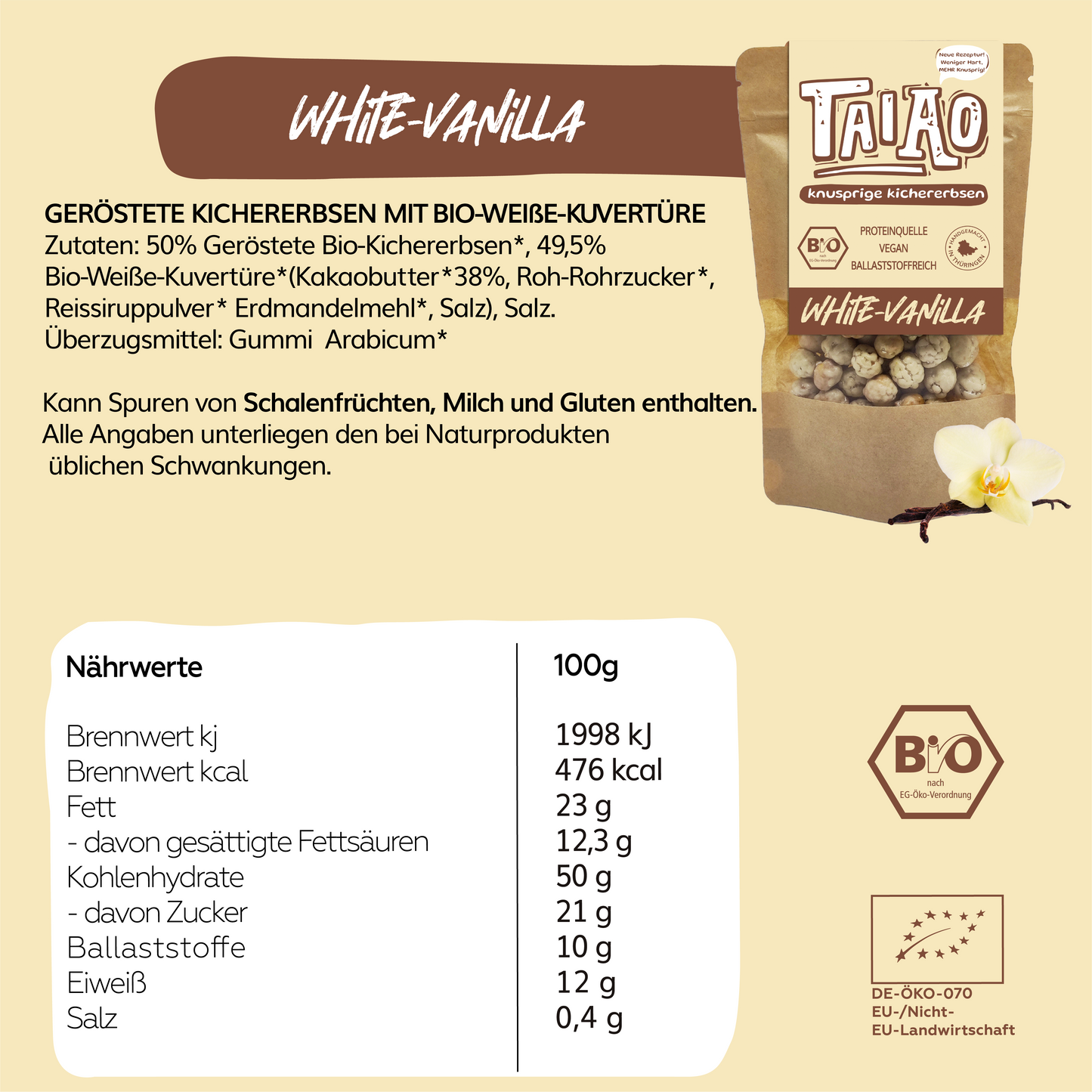 Knusprige Kichererbsen - 10er Pack White-Vanilla