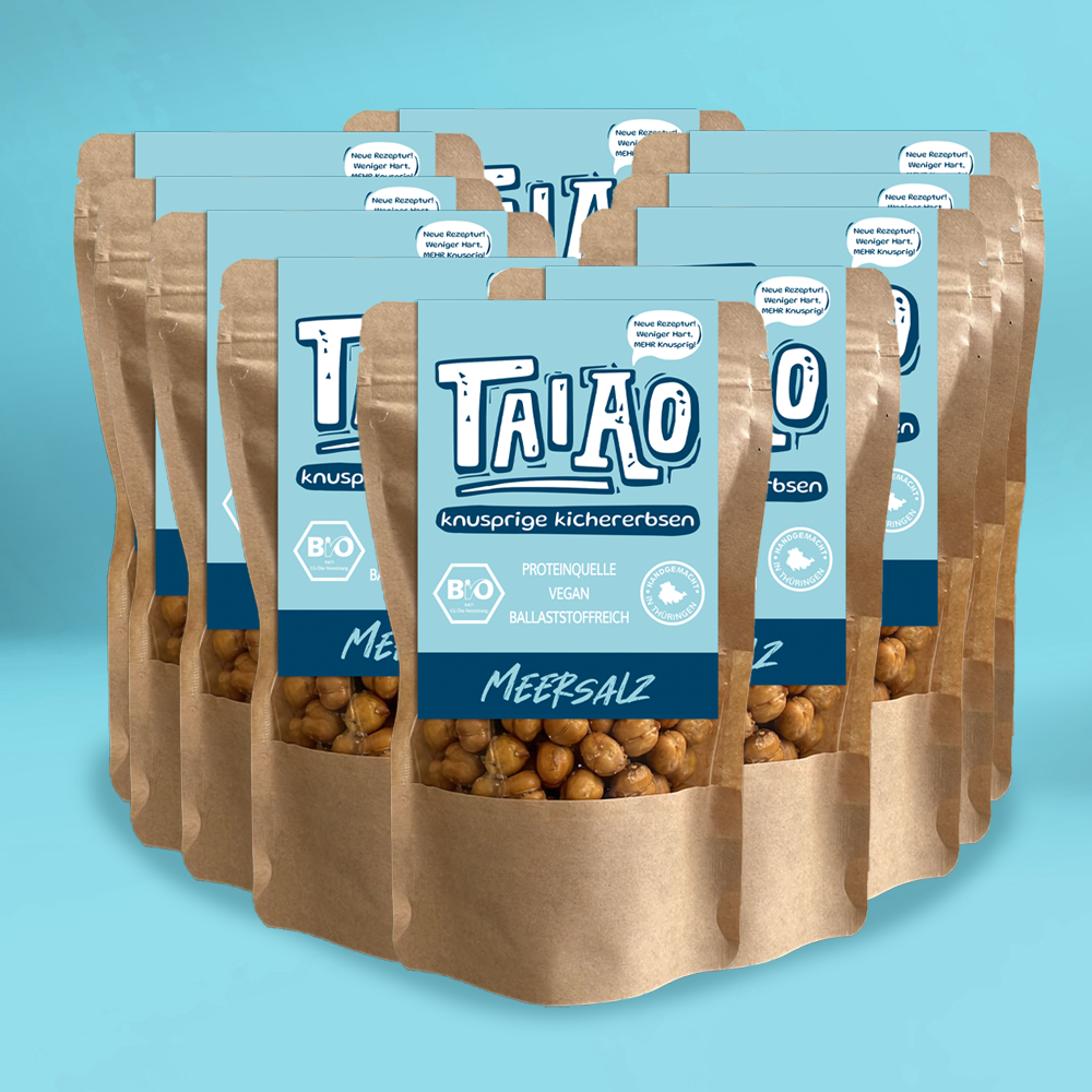 Knusprige Kichererbsen - 10er Pack Meersalz