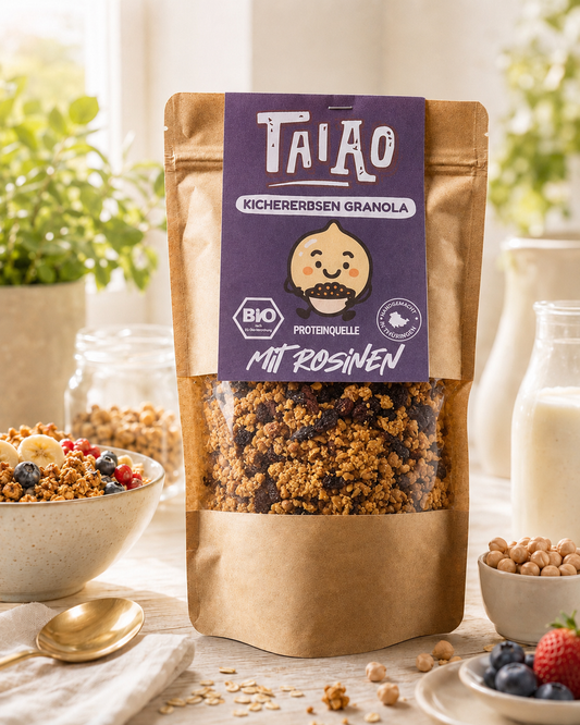 Kichererbsen Granola - Mit Rosinen