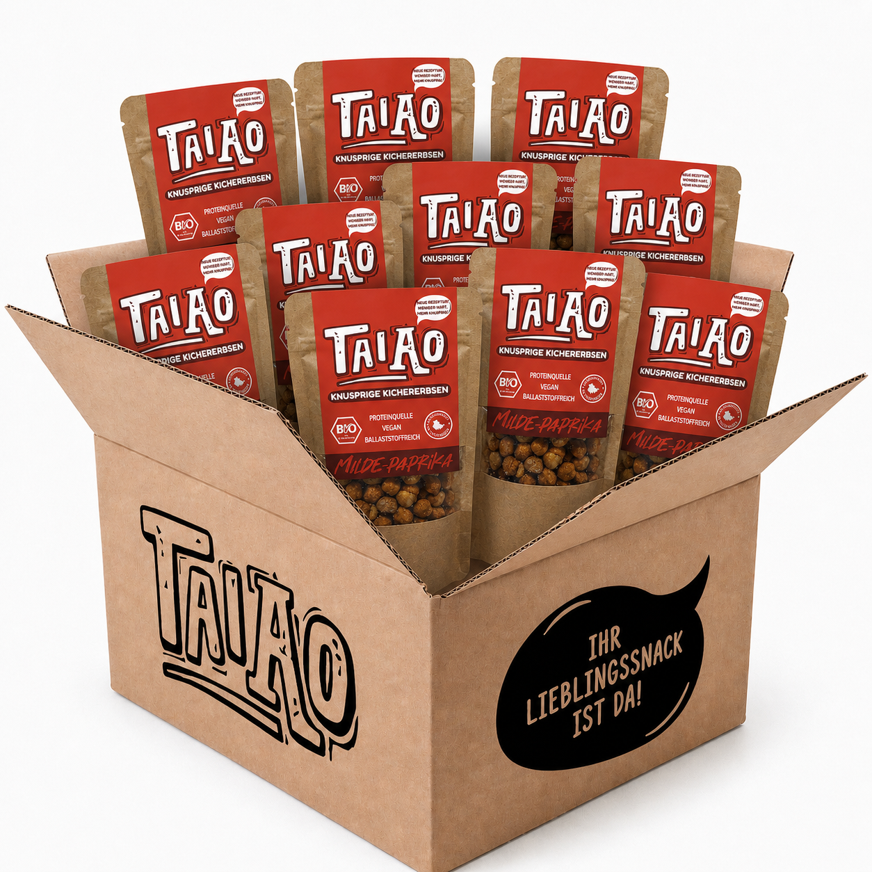 10x Bio Knusprige Kichererbsen - Milde Paprika